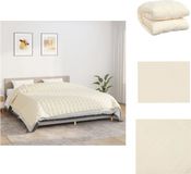 vidaXL Verzwaringsdeken 235x290 cm 11 kg Badstof Lichtcrèmekleurig