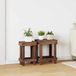vidaXL Plantenstandaard 2 stuks bruin 70 x 11 x 27 cm mahoniehout