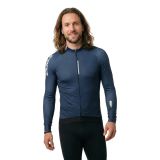 Q36.5 Gregarius Hybrid Collar Fade Trikot à manches longues Bleu, taille XS.
