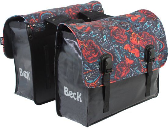 BECK Classic Dubbele Fietstas - Tattoo - 46L - Bisonyl