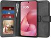 Techsuit Diary Book Wallet Case for Motorola Moto G67 Power/G57 Power - Black