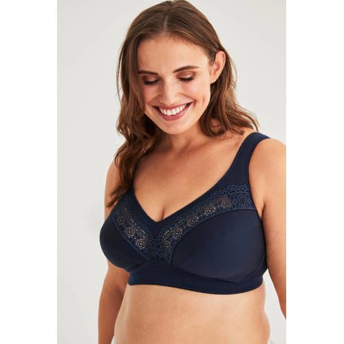 Swegmark Cotton Stars Non-Wired Bra - Dark Blue