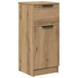 vidaXL Dressoir eiken ambachtelijk 30x30x70 cm bewerkt hout