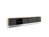 Meuble TV effet bois noir et chêne 309x35x50cm suspendu