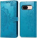 iMoshion Mandala Book Case for Google Pixel 8A - Turquoise - with Card Holder
