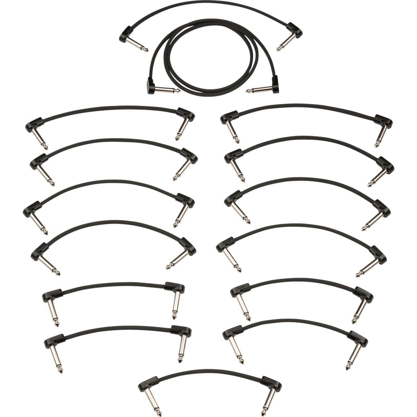 Fender Blockchain Patch Cable Kit - Black - 15-Piece