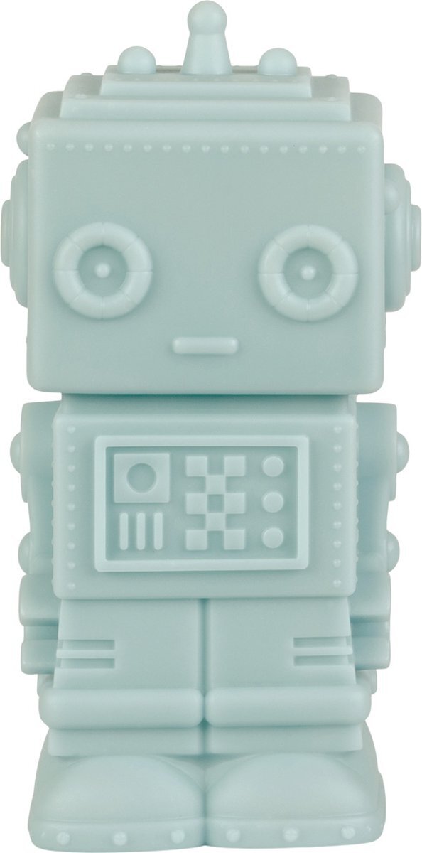 A Little Lovely Company Lampje kinderkamer / kinderlampje: Robot - grijs blauw |