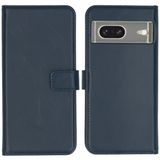 Selencia Echt Lederen Bookcase Google Pixel 7 - Blauw