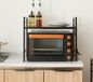 en.casa Étagère micro-ondes Sorsele étagère de cuisine 48x40-63x32 cm noir