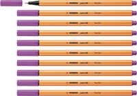 STABILO point 88 - Premium Fineliner - Fine 0,4 mm – Pruim Paars– Doos 10 stuks