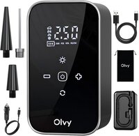 Olvy Compressor Bandenpomp - 12V & Draadloos - Draagbare Luchtcompressor - 6000 mAh - Elektrische Fietspomp - Fiets/Auto/Motor/Bal/Luchtbed