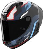 Nolan X-804 RS Ultra Carbon Piega Helm - Blauw/rood - Maat XL