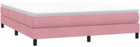vidaXL Boxspringbed zonder matras, fluweel, roze, 180x210 cm