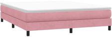 vidaXL Boxspringbed zonder matras, fluweel, roze, 180x210 cm