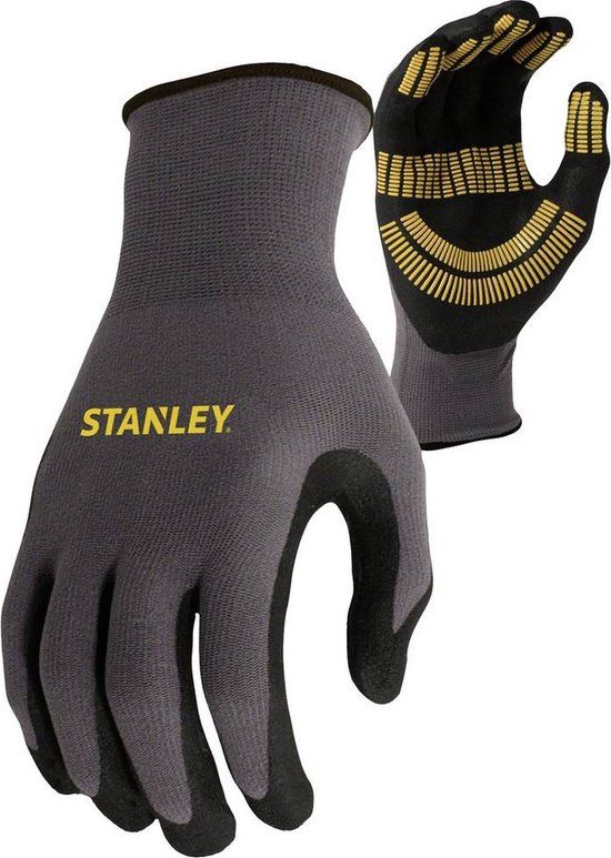 Stanley Razor Gripper werkhandschoenen maat 10 - Zwart/Geel - 2 stuks