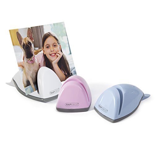 Rapesco 1333 Document Holder with Staple Remover - Assorted Colors - Pack of 6