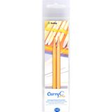 CarryC 2 stuks verwisselbare lange breinaalden van bamboe, 5 mm