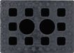 KS Tools 160.0618 Rubberen pad 48 voor hefbruggen, 140 x 100 x 120 mm