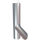 Collecteur d'eau de pluie en zinc Ø80 – Volet avec grille – Norme NF – Volume optimisé pour jardins et espaces extérieurs