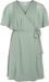 VILA VIRILLA 2/4 SHORT WRAP DRESS/KA Dames Mini jurk Groen Polyester Maat 40