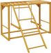 PawHut Hühner-Spielgerüst aus Holz, Spielplatz mit Schaukeln Leiter Plattform Sitzstange Klettergerüst für 3-4 Hühner Naturholz