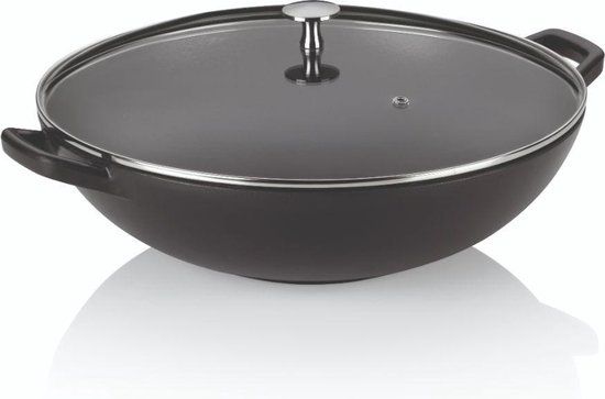 Kela Calido Wokpan - 36 cm - Gietijzer - Zwart - 4 liter - Met Deksel