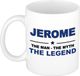 Bellatio Decorations naam cadeau mok - Jerome - man myth legend - koffiemok - 300 ml - collega - vaderdag