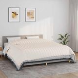 vidaXL Verzwaringsdeken 220x260 cm 15 kg Badstof Lichtcrèmekleurig