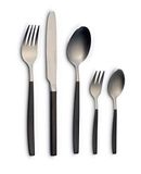 Echtwerk Positano Due-Silver/Black Edition Tafelbestek, 20-delig, voor 4 personen, 18/10 gematteerd, roestvrij staal