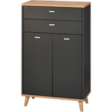LIVARNO Armoire de salle de bain large avec 2 portes et 2 tiroirs Corfu, anthracite