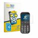 BROTECT Screenprotector 6 Stuks voor Ufferson Seniorenhandy Beschermglas transparant