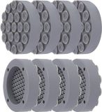 Pads antivibrations pour machine à laver, 8 pièces, tapis antidérapants en silicone gris