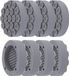 Pads antivibrations pour machine à laver, 8 pièces, tapis antidérapants en silicone gris