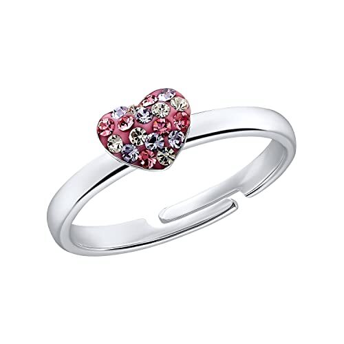 Prinzessin Lillifee Ring Ringen, met Preciosa, Veelkleurig, Hart, Geleverd in een juwelen geschenkverpakking, 2031168