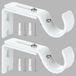 Tringle blanc réglable 20-25mm 6-9cm Set de 2