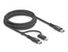 Delock 81171 USB-kabel 2 m USB C USB C/Lightning Zwart