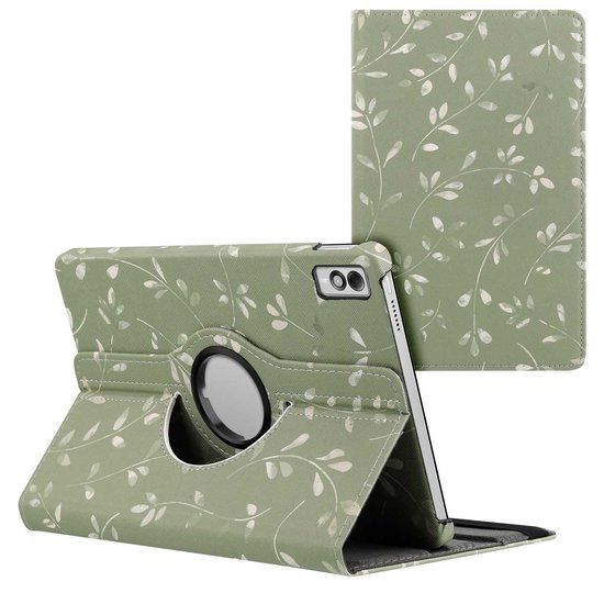 imoshion Tablet Hoes - Geschikt voor Lenovo Tab M10 5G - Kunstleer - Green Flowers
