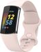 KELERINO Siliconen bandje geschikt voor Fitbit Charge 5 - Lichtroze - Large