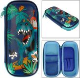 sarcia.eu Dinosaurus 3D etui met rits, school etui, Blauw