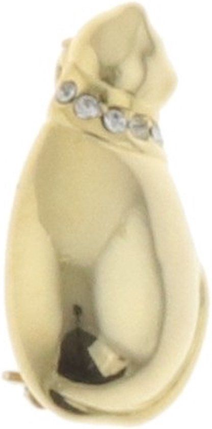 Behave Broche Kat Goud Met Zilveren Steentjes 3 cm