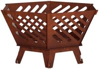 vidaXL Brasero rouille 60 x 53 x 30 cm Acier
