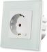 V-tac VT-5134 EU Prise murale WIFI (VERRE BLANC) - Compatible avec Amazon Alexa et Google Home
