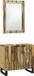 vidaXL Badkamerkast set Naturel Massief Mango Hout