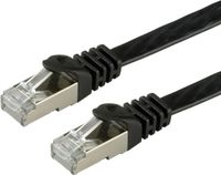 Value patchkabel Cat.6 (Klasse E) FTP, extra plat, zwart, 1 m