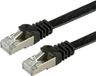 Value patchkabel Cat.6 (Klasse E) FTP, extra plat, zwart, 1 m