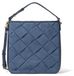Braccialini Sac bandoulière pour femmes, bleu, simili cuir, fermeture à glissière, détails cousus, 30x32 cm