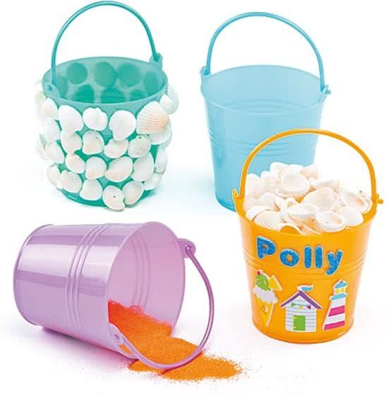 Baker Ross Kleine plastic emmertjes 6 stuks per verpakking