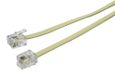 VoltShine Telefoonaansluitadapter, 6P/4C, 15 m, ivoorkleurig