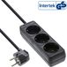 InLine 16435 Prise, 3 prises de terre, 5 m, noir