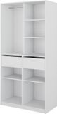 Vicco Elmo Garderobe – 100 x 200 cm met 2 laden Wit